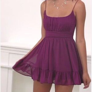 lucy in the sky purple mini dress size small prom formal cocktail